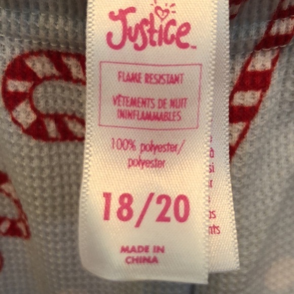 Girls Christmas Pajamas Candy Canes Size Girls18/20 NWOT - Picture 10 of 13